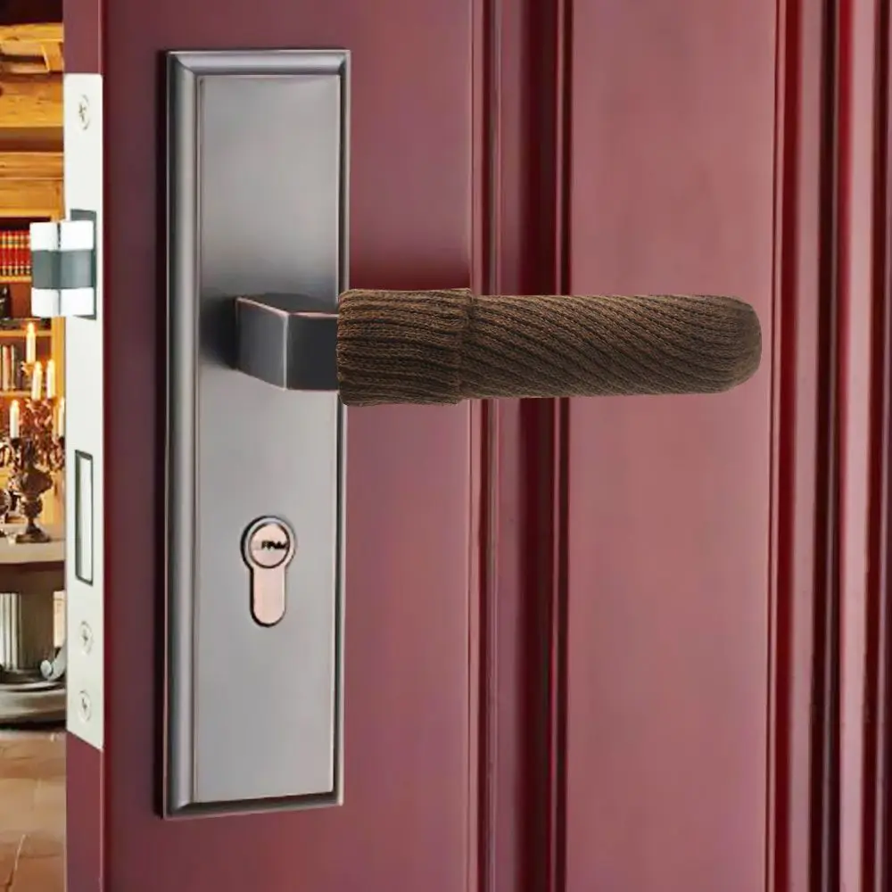4PCS Living Room Warm Baby Safety Anti-collision Knitting Protector Handle Sleeve Door Knob Cover