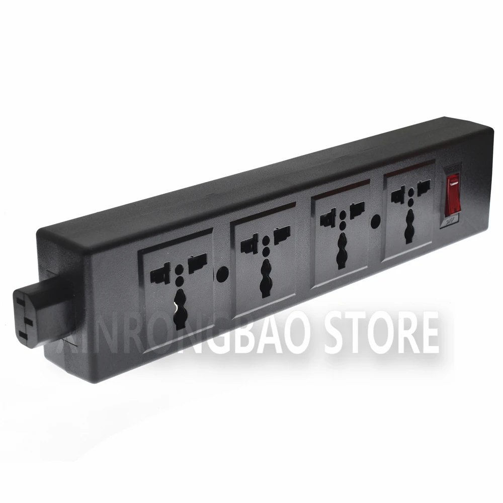 pdu iec power strip unidade de saída universal tomada rede gabinete rack switch porta pendurado soquete extensor