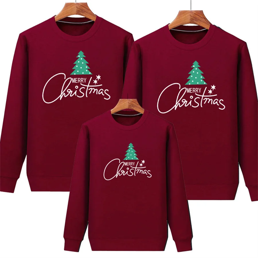 thumbnail image 1 of Jersey navideño familiar de invierno, jersey navideño, jersey de Papá Noel para parejas, niños, bebés, suéteres para madre, padre y bebé, sudadera a juego, aspecto familiar, 1 of 5