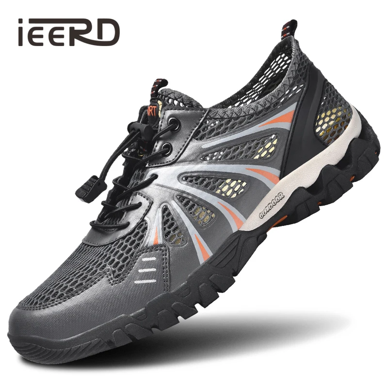 

Summer Breathable Men Hiking Shoes Outdoor Camping Men Sneakers Mesh Sport Shoes Man For Climbing Trail Footwear
