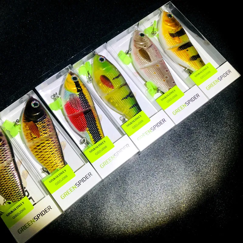 GREENSPIDER New Bait 175mm 70g Shad Glider Jointed Swimbait ABS Plastic Fishing Lures Hard Body Sinkslowly Bass Pike