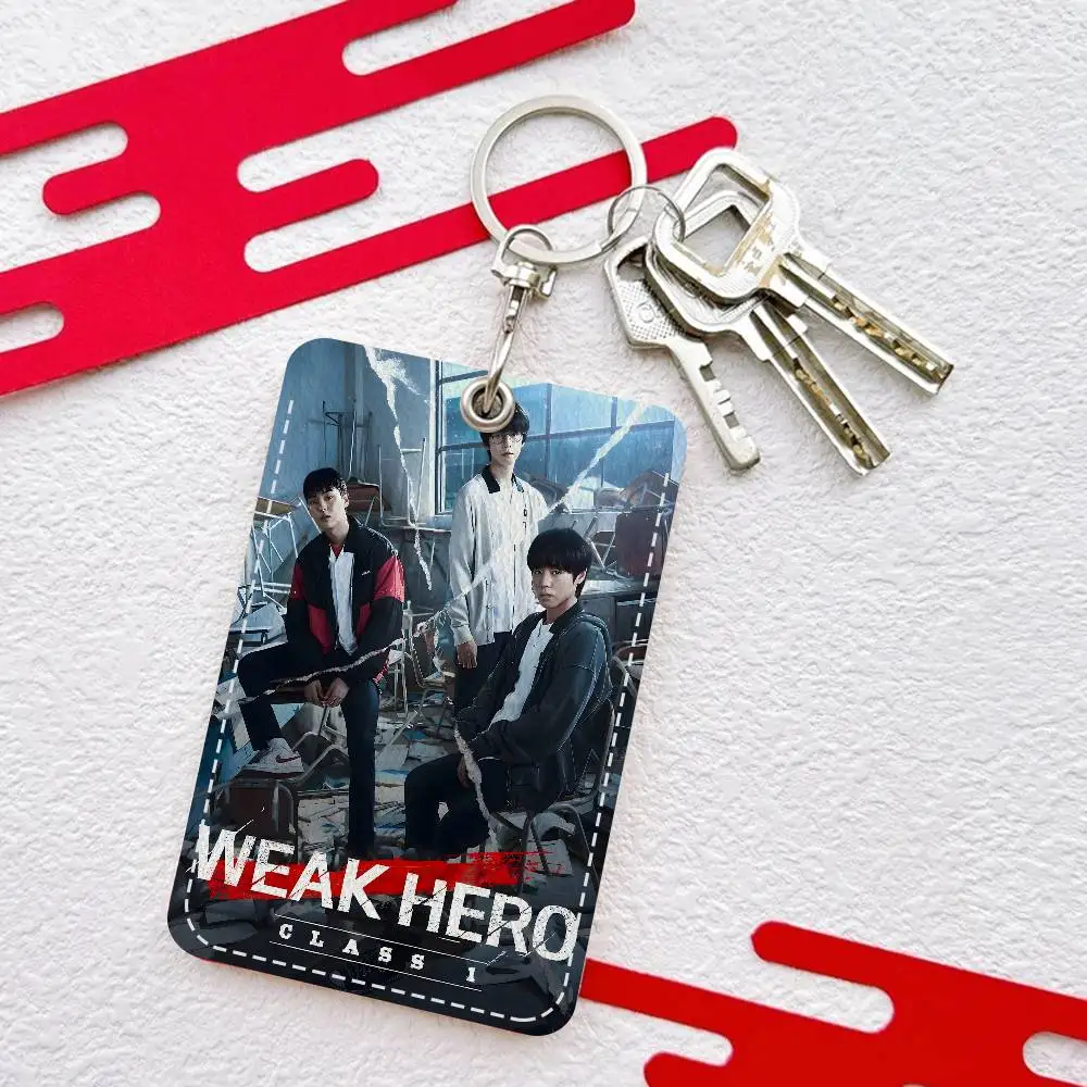 약한 영웅 클래스 1 사무용품 남성 및 여성 신용 카드 열쇠고리 학생증 ID 카드 홀더 증명서 홀더 카드