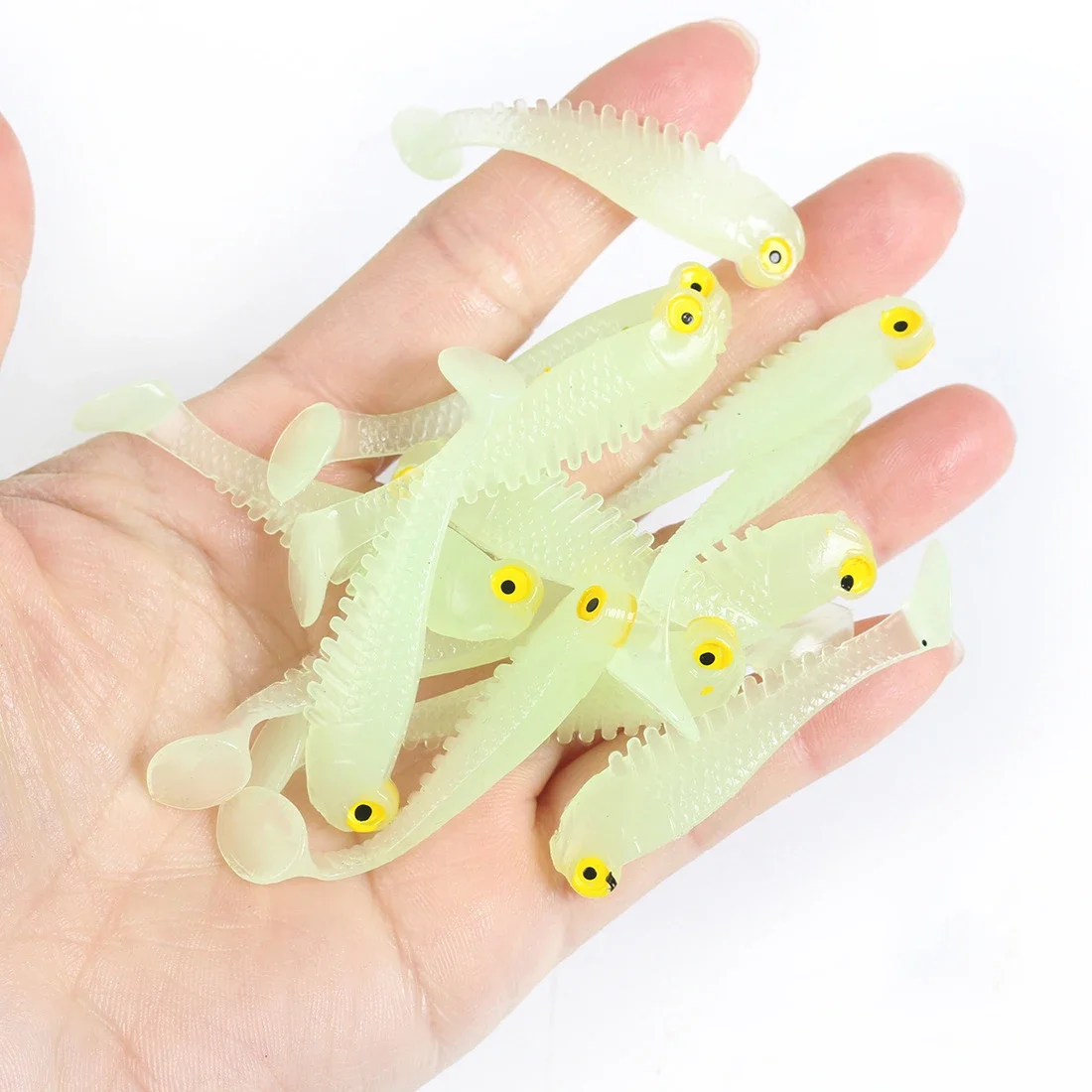 Soft Bait Fishing Lure 50mm/1.2g Luminous Smell Jig Hook Clam Worm