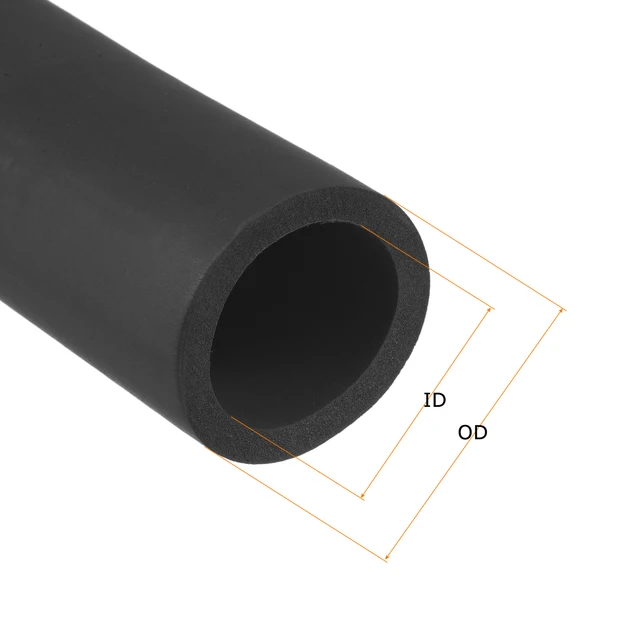 1Meter Black NBR Sponge Foam Rubber Tube Fitness Equipment Handle Bars Thermal Insulation Pipe Pipeline Holder Protective Sleeve 3