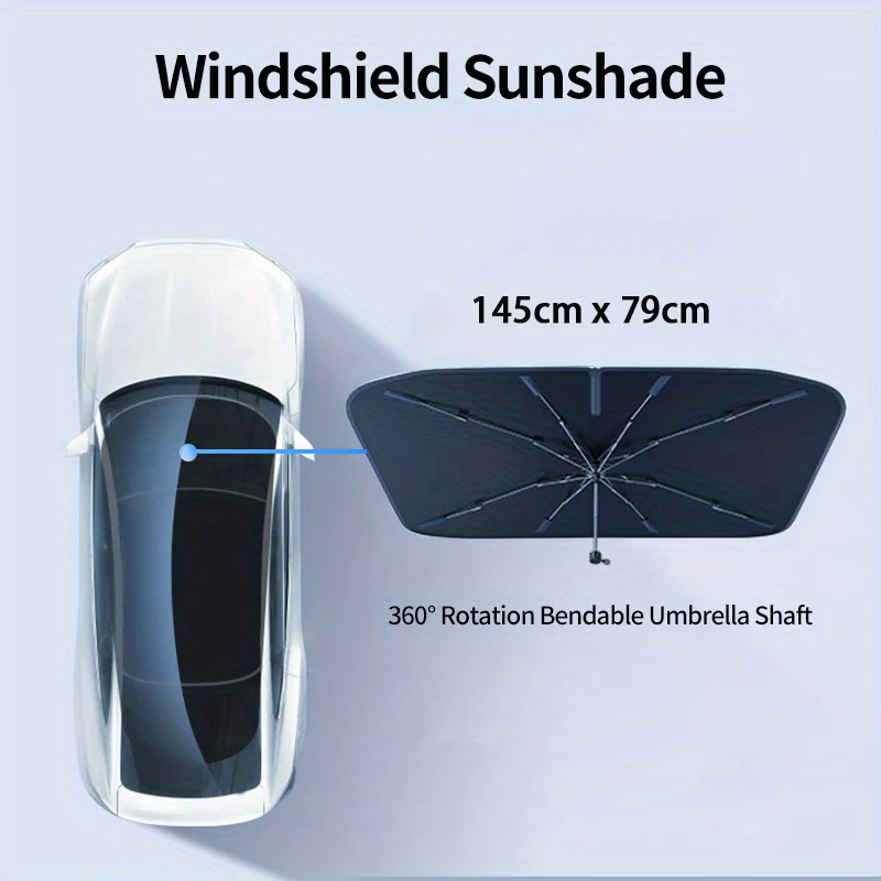 Windshield sunshade Car Front Parasol Front Windshield Sunshade Thickened Sun Protection And Heat Insulation Sun Visor For Car Tesla Model 3 Y