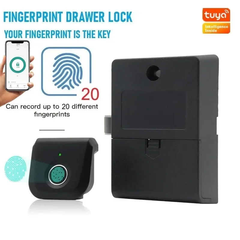 

Smart Drawer Cabinet Lock Tuya Biometric Fingerprint Lock Pull Free Drawer Cabinet Locks cerradura inteligente puerta casa