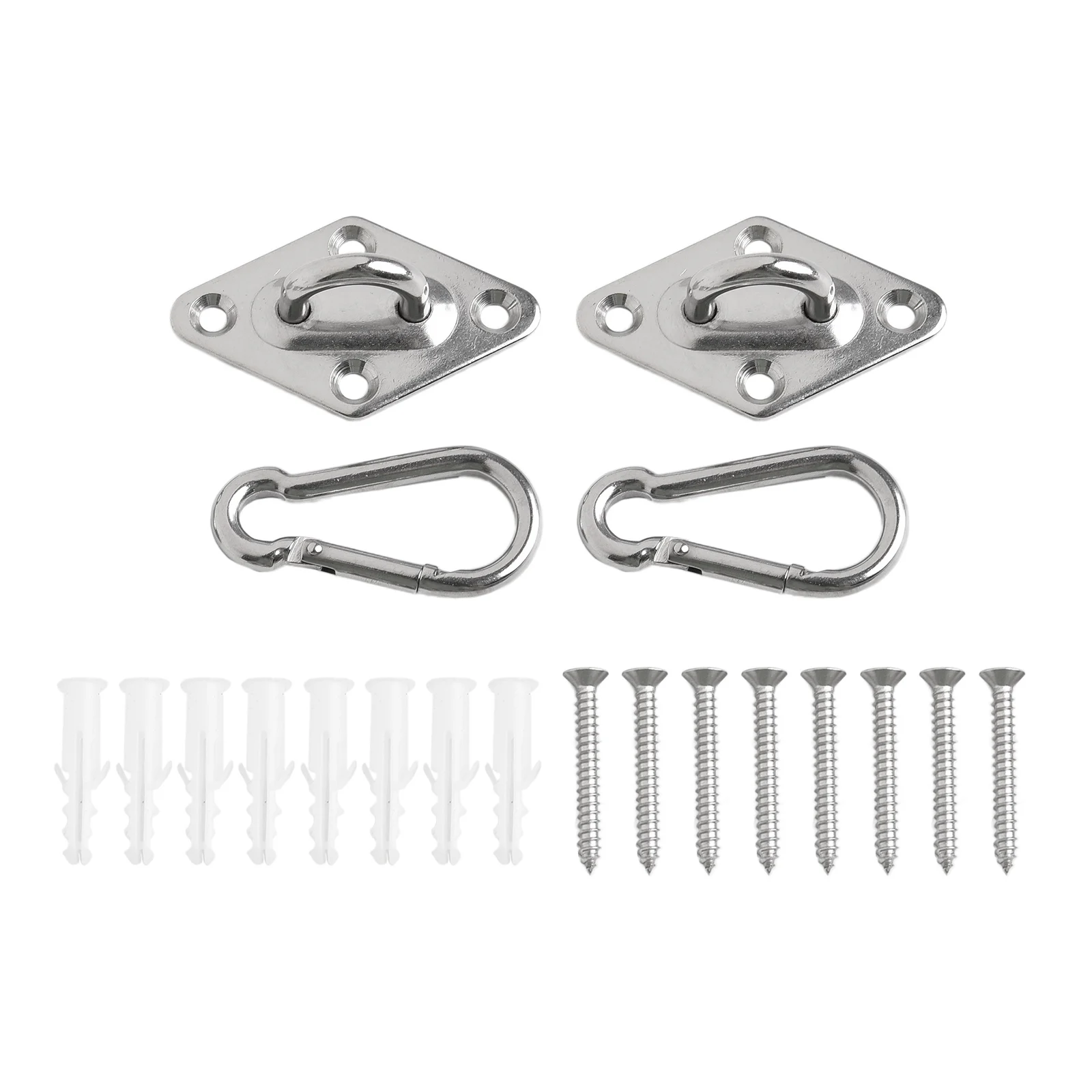 Description Picture 3 of itemHigh Quality Ceiling Hanging Hook 8 X Expansion Tubes 8 X Screws Bracket Chair Ceiling Hanging Hook Stainless Steel