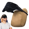Neck Pillow Soft Travel Airplane Pillow Neck Cushion Head Straps Car Head Straps Comfy Head Travel Pillow with Eyeshade 5