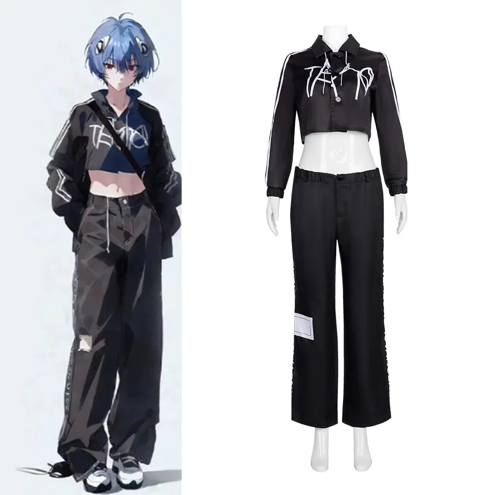 

Черный костюм для косплея Ayanami ei, униформа, костюм для Хэллоуина, костюм для косплея