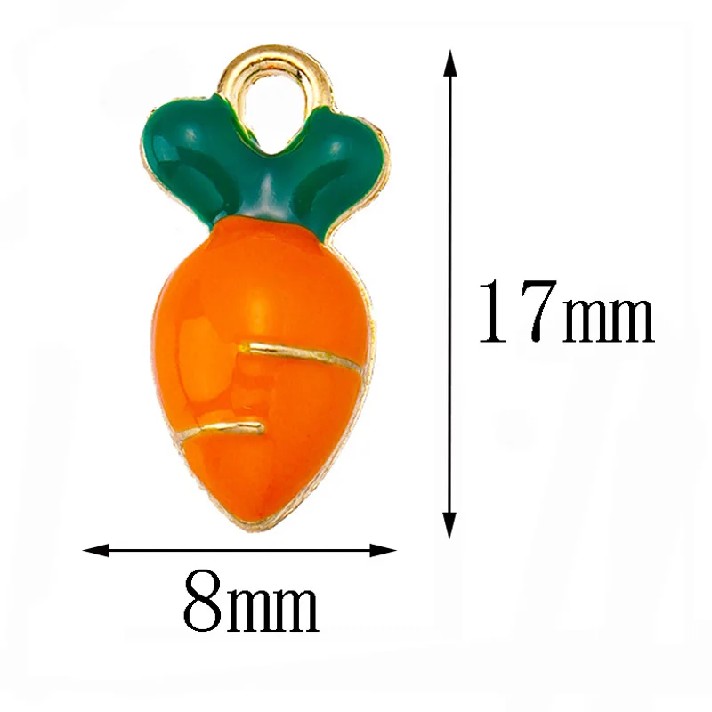 Lot De 20 Breloques Carottes En Résine - Décorations Pour DIY, Scrapbooking, Gâteaux, 2,9x1,5 Cm