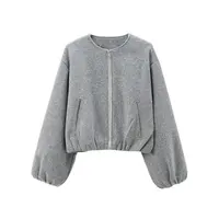 Fall 2024 Women's Loose Basic Long Sve White Jaet Versatile Outerwear New Arrival Faionable Versatile Ladies' Coat - Image 2