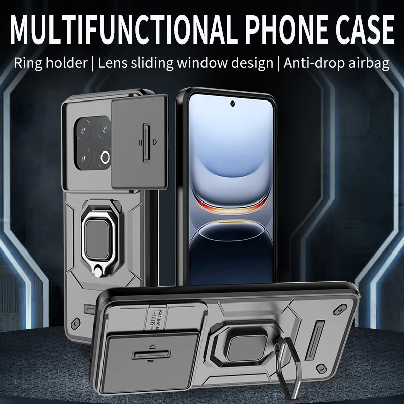 Shockproof Armor Case with Magnetic Stand and Ring Holder
