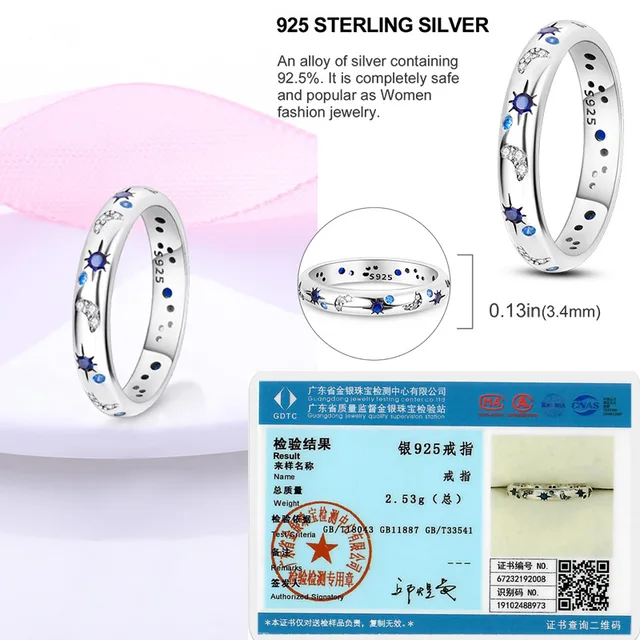 Bague en argent sterling 925 véritable, forme de cœur, trèfle, bijoux pour femmes, cadeau d'anniversaire, de fiançailles
