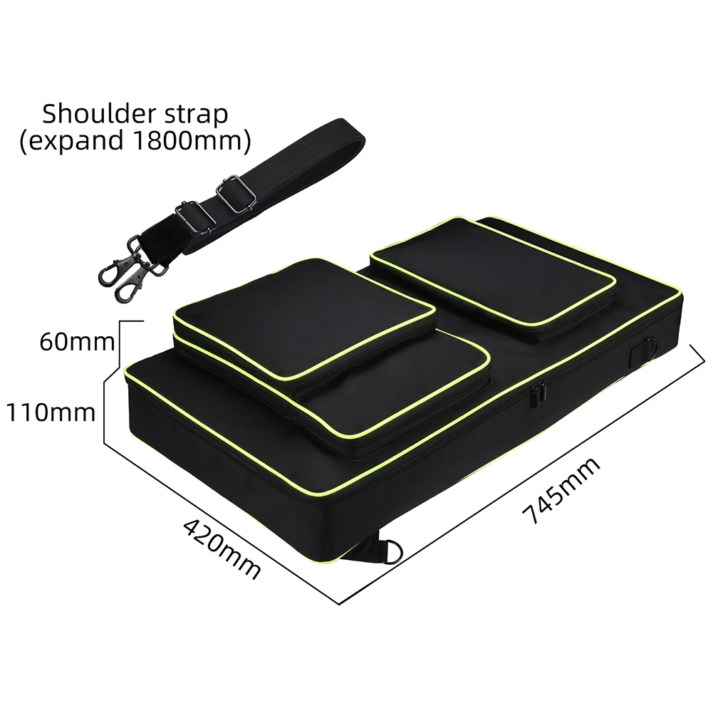 Borsa da trasporto antiurto morbida da viaggio, custodia antigraffio per controller DJ con tracolla regolabile per Pioneer DJ DDJ-FLX10 - immagine 6