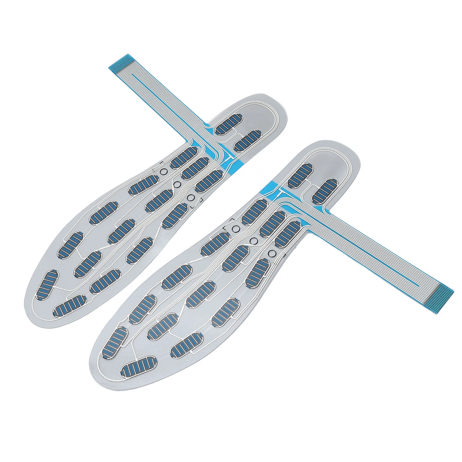 Thin Film Foot Pressure Sensor 1 Pair High Accuracy 16 Sensing Area Pressure Transducer Shoe Insole for Step Counting