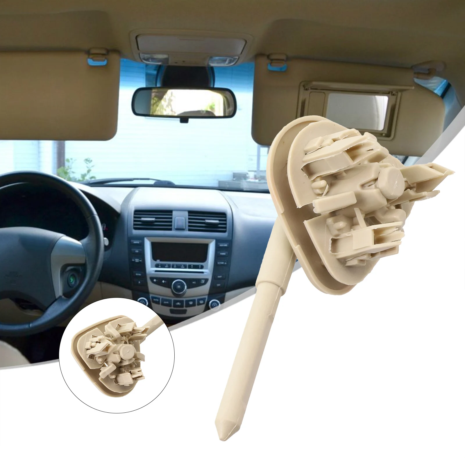 

Fit For Corolla 2003-12 For BYD F3 F3R Sun Visor Clip Plastic Metal Beige For Front Left Car Truck Interior Parts Accessories