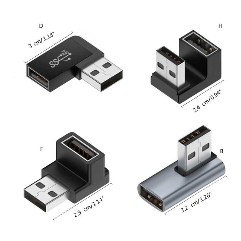 USB 90 Fokszám Adapter Bal lga Szögletes USB a++ Apaállat hogy Nőnemű Adapter csatlakozó számára PC