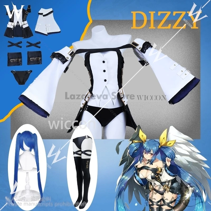 ギルティギア クイーンディズィー コスプレ衣装 ウィッグ フルセット