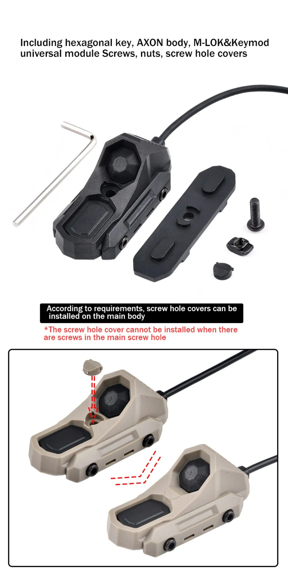 WADSN UNAXON Mod Button 2.5 3.5 Crane SF Plug PEQ DBAL NGAL