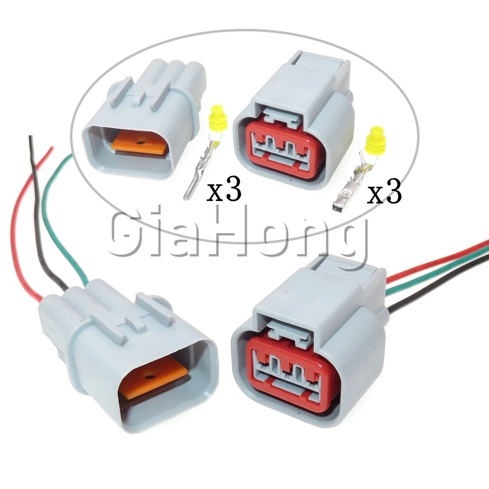 

1 Set 3 Ways Auto Parts HN032-03020 HN036-03027 Car Compressor Air Conditioning Wire Cable Plugs Automobile Waterproof Socket