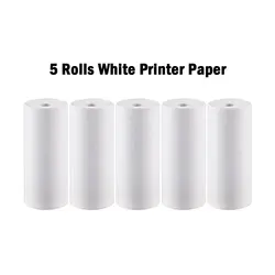 Compact Portable Thermal Printer Paper - Self-Adhesive 57mm Labels (5pcs thermal paper)