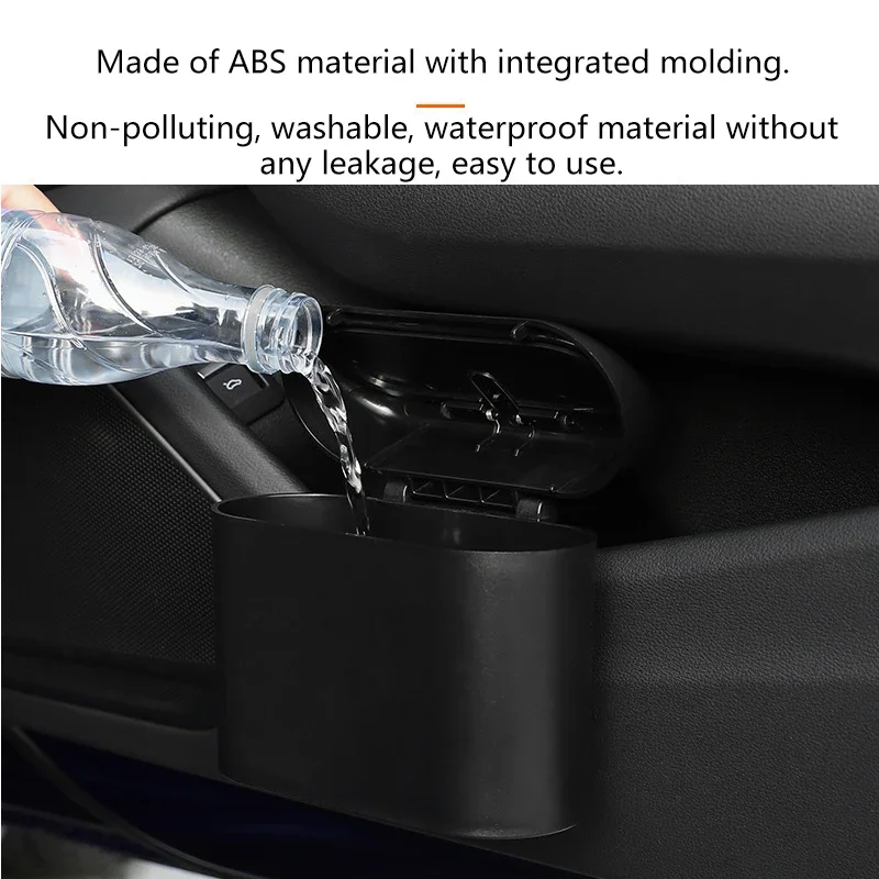 1/2/3Pcs Car Trash Can with Lid Contains 60 300 Garbage Bags Small Leak proof Mini Accessories