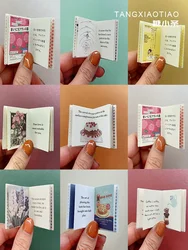 Mini Book Doll House Blythe Miniature 1:6 Photo Prop Bjd Doll with Simulation Model Small Book Dollhouse Study Decoration