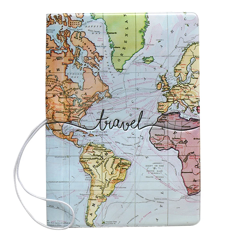 Travel Passport Cover Wallet Bag Letter Men Women Pu Leather ID Address Holder Portable Boarding Travel Accessories passport holder