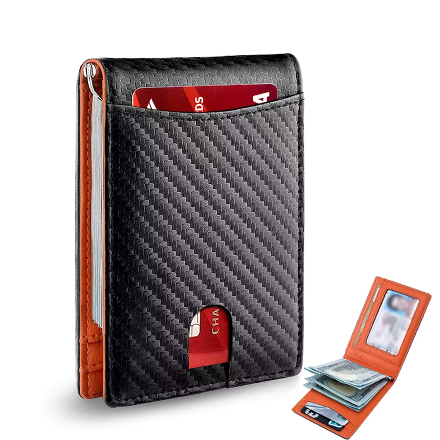 Rfid Carbon Fiber Männer Brieftaschen Mann Karte Halter Geld Tasche Dünne Dünne Mini Brieftasche Männlichen Kleine Kurze Geldbörse Schwarz Brieftasche Brieftasche Brieftasche Brieftasche – Detail 7