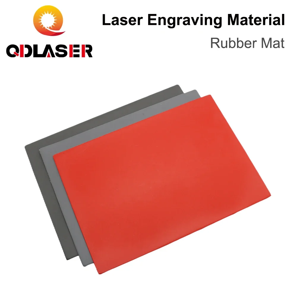QDLASER Rubber Mat Laser DIY Engraving Materials for Laser Engraving Marking Machine The Rubber DIY Printing Materials