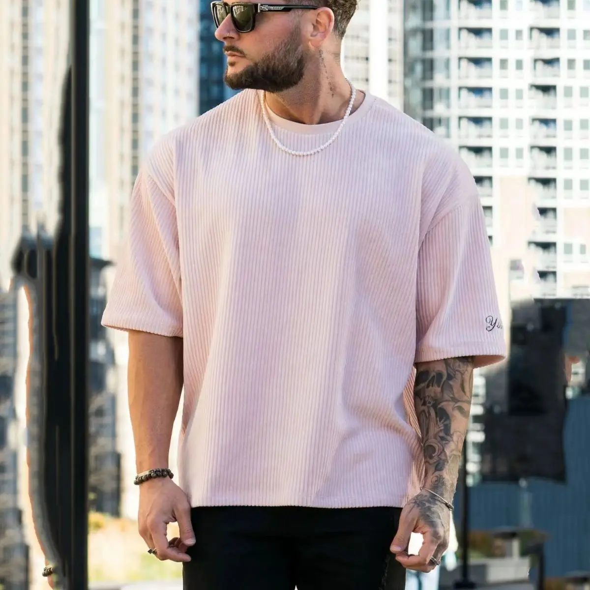 men's streetwear short sleeve t-shirt seven