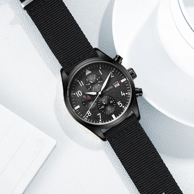 Ochstin Personalized Trendy Style Multi functional Quartz Movement Creative Nylon Series 2024 New Men's Watch Quartz Watch
