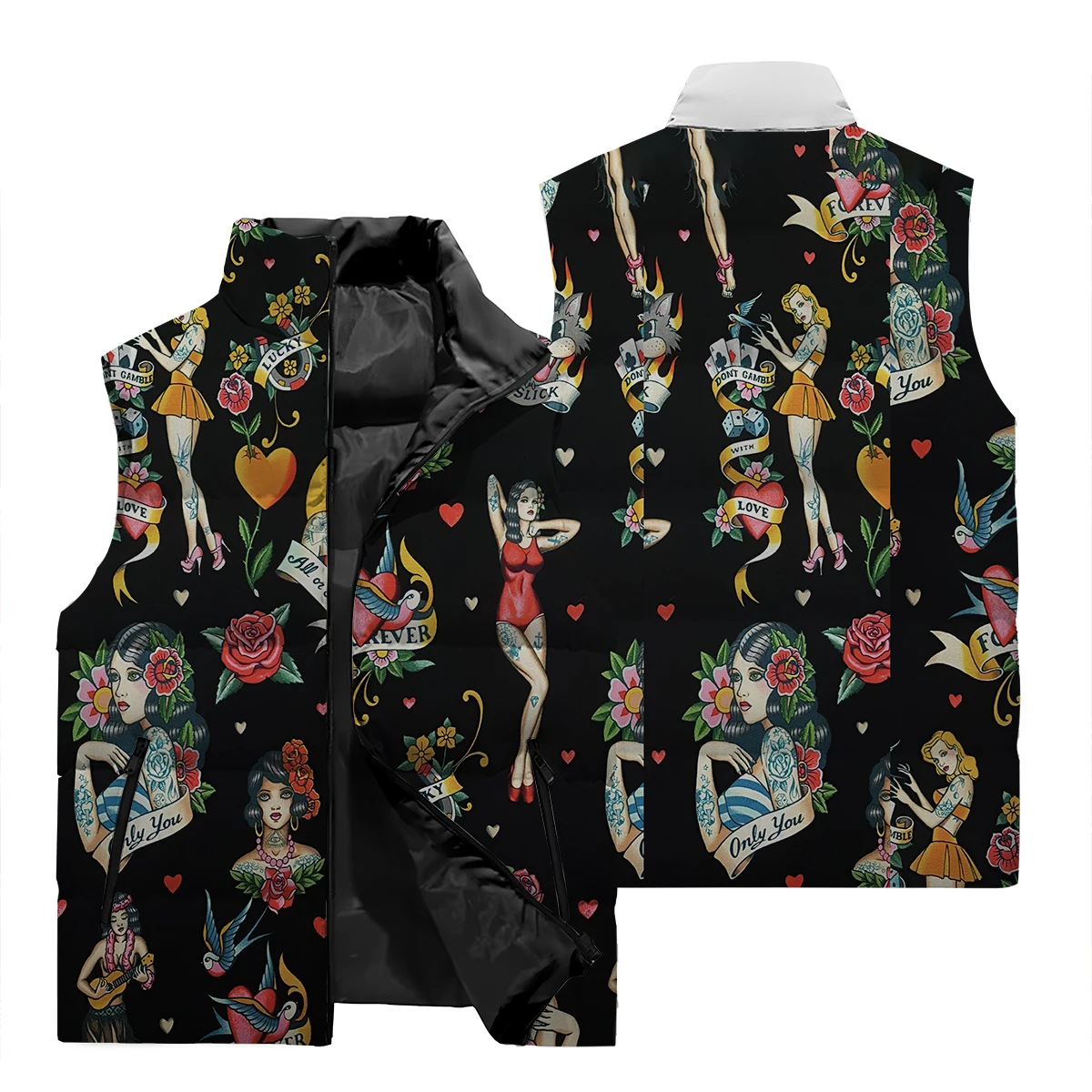 New Men's Winter Jacket, Lithium-ion Jacket, Lightweight Cotton 3D Printed, Sleeveless Comfortable Polyester