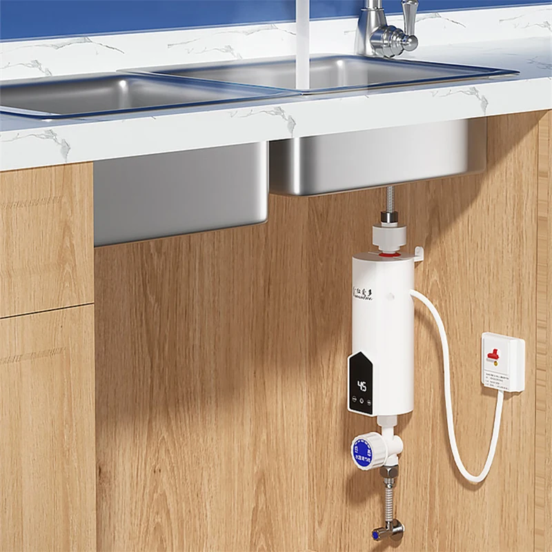 3500W Kitchen Bathroom Instantaneous Electric Water Faucet Heater Instant Tankless Hot Water Tap Heating Machine Shower 110V 3