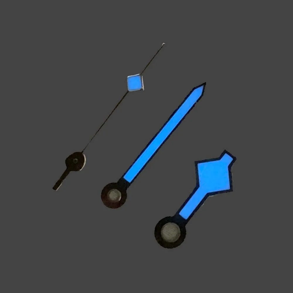 Lancette Dell'Orologio Per I Puntatori Luminosi Blu Di Ricambio Del Movimento Meccanico Nh35 Nh36