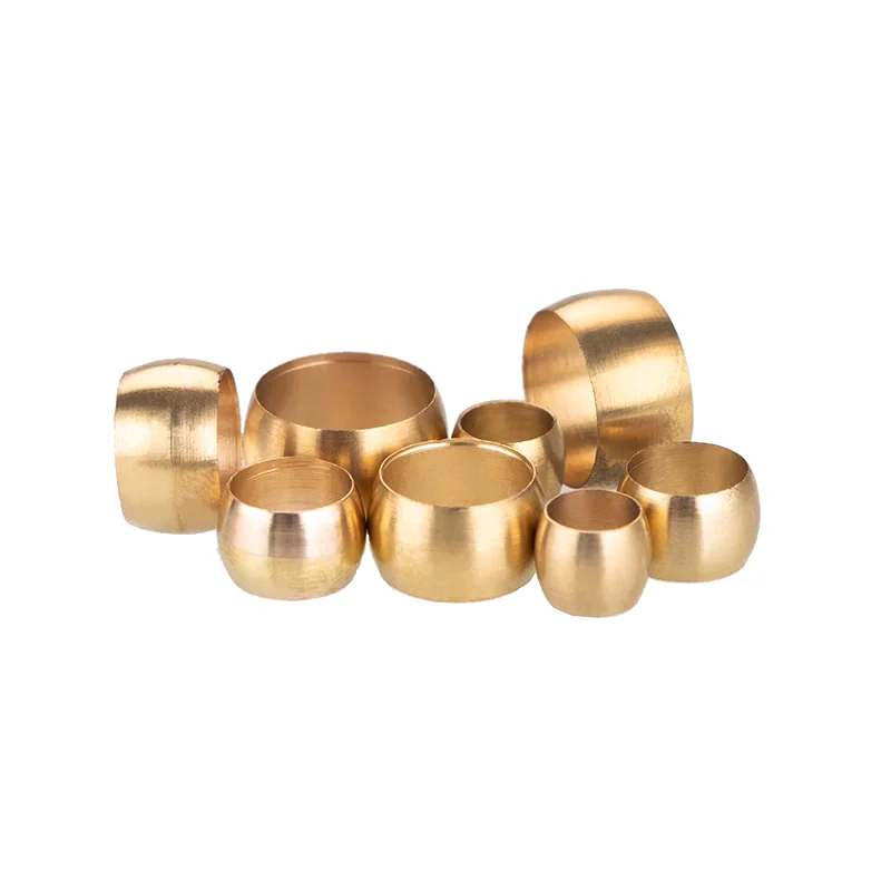 3mm 4mm 5mm 6mm 6.35mm 8mm 10mm 12mm 14mm 16mm ID Brass Fit Compression Sleeve Fitting Sleeve Ferrule Ring 20Pcs/Lot Hose Pipe Fitting Pipe Fitting Water Pipe Fitting
