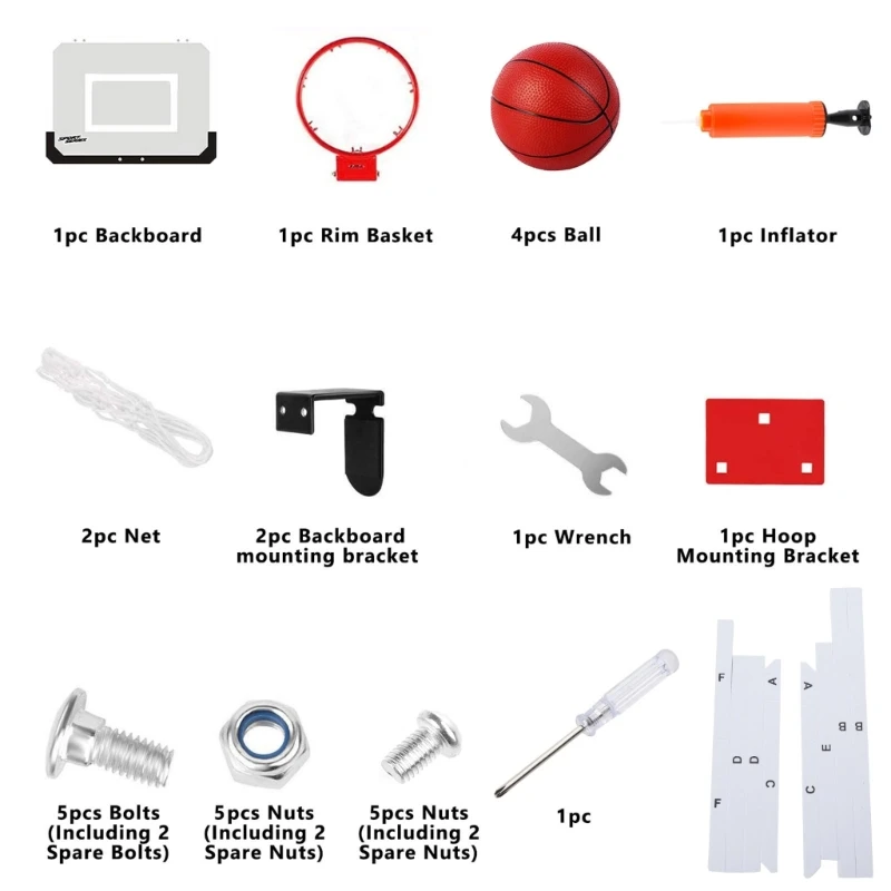 

Mini Basketball Hoop Basketball Stand Indoor Game with Inflated Basket Ball & Pump Funny Indoor Sport Toy for Children P31B