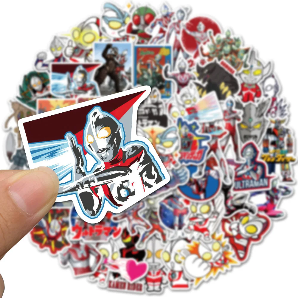 10/30/50pcs Ultraman Stickers Anime for Kids Toys DIY Graffiti Water Bottle Bicycle Skateboard Waterproof Cool Sticker Decals