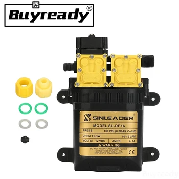 12V 220V 7A 130PSI 10L/min AUTO / Reflux High Pressure Agricultural Electric Water Pump Sprayer Pumps Dual-Core Power Electric