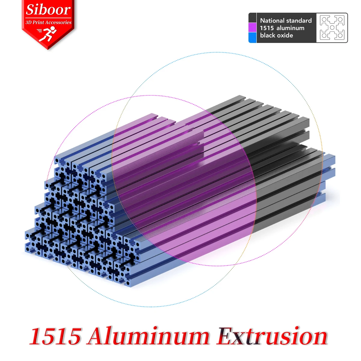 Alumínio Extrusão Perfil Kit Frame Impressora 3d Quadro de Liga Bracket Tapping Perfuração Atualização 1515 Voron 01 02 6063
