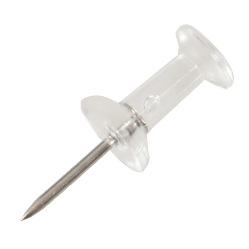 100개 푸시핀 압정 투명색 3/8인치 드로잉 푸시핀 특가 판매 재고 있음
