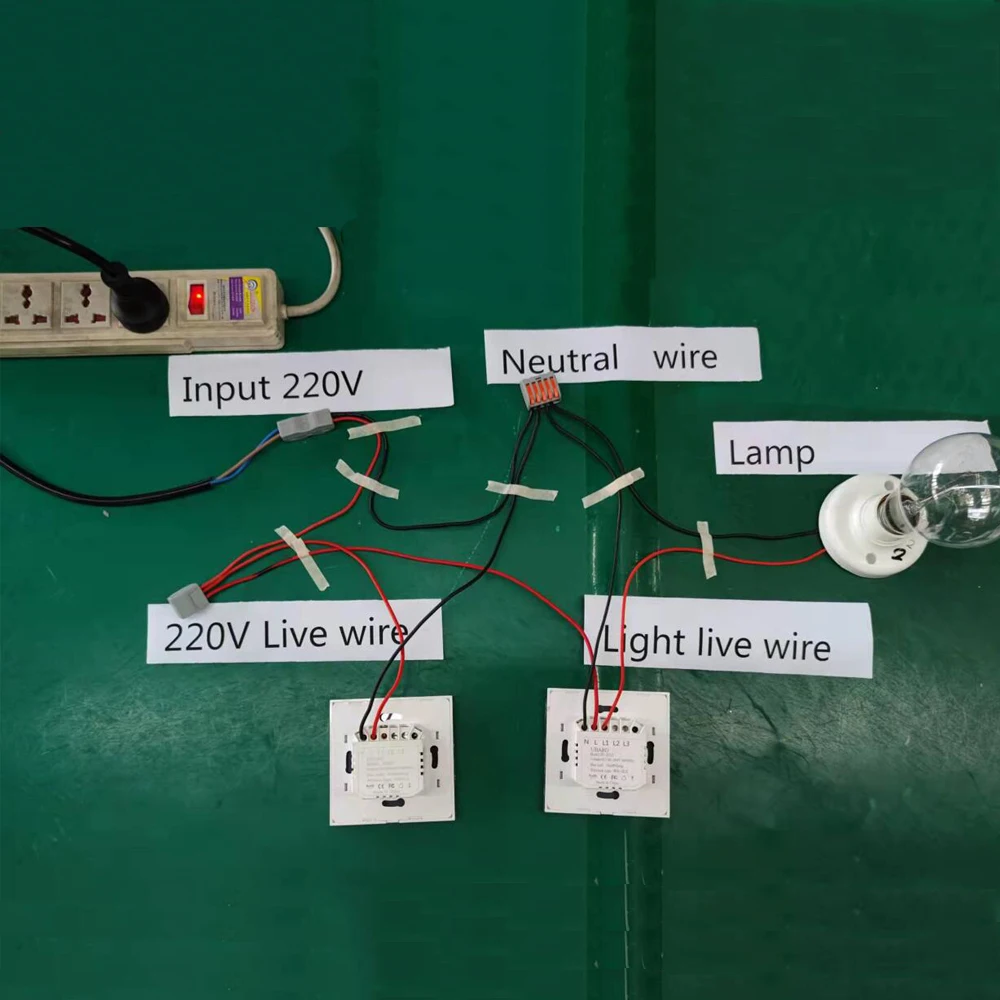 UBARO-Interruptor táctil de escalera inteligente, Panel de cristal de lujo con Wifi, botón de palanca, Control por voz por aplicación, Alexa, Google Home, 1 Banda, 2 vías, estándar de la UE