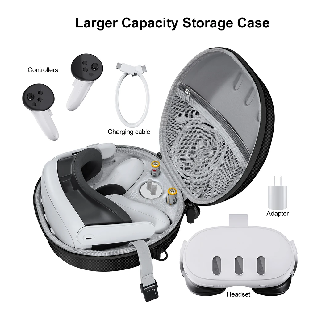 Protective Case Portable Organizer Bag Shockproof Anti-Scratch With Shoulder Strap for Meta Quest3 VR Glasses Accessories