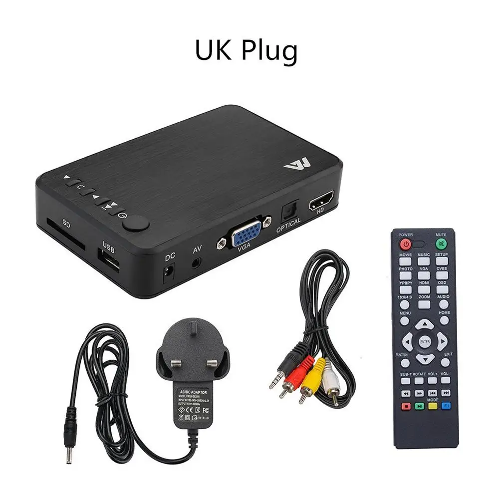USB  HDD ̵ ÷̾, VGA SD  MKV H.264 RMVB WMV,  ̵ ÷̾ HDDK6, 1080P