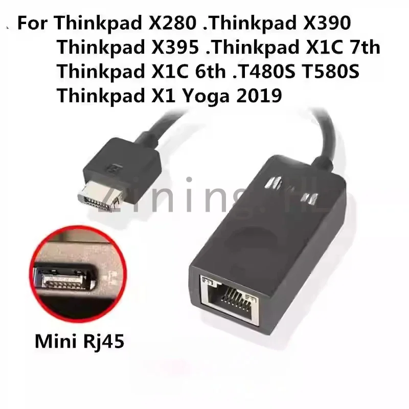 ? 레노버 씽크패드 X1 카본 전용 RJ45 L380 L390 X380 요가 370용 미니 이더넷 네트워크 포트 어댑터 케이블