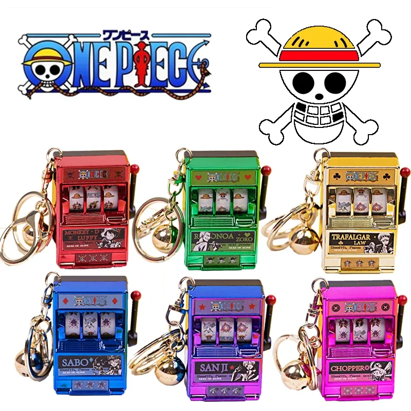 ONEPIECEkeychainCasinoGameConsoleMiniFruitSlotKeychain