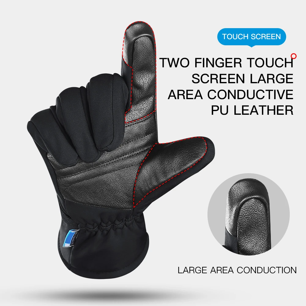 Ski Gloves Touch Screen Snowboard Gloves Snowmobile Motorcycle Riding Winter Gloves Windproof Unisex Skiing Gloves 4