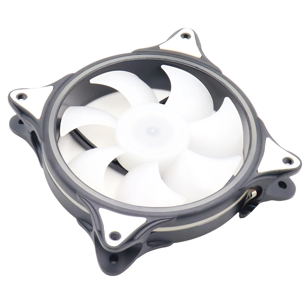 Wovibo-ventilador Rgb Pwm para Caixa do Computador Resfriamento da Cpu Cooler Pwm Pinos 12v dc Ajustar a Velocidade Silencioso Molex Pinos dc - Imagem 3