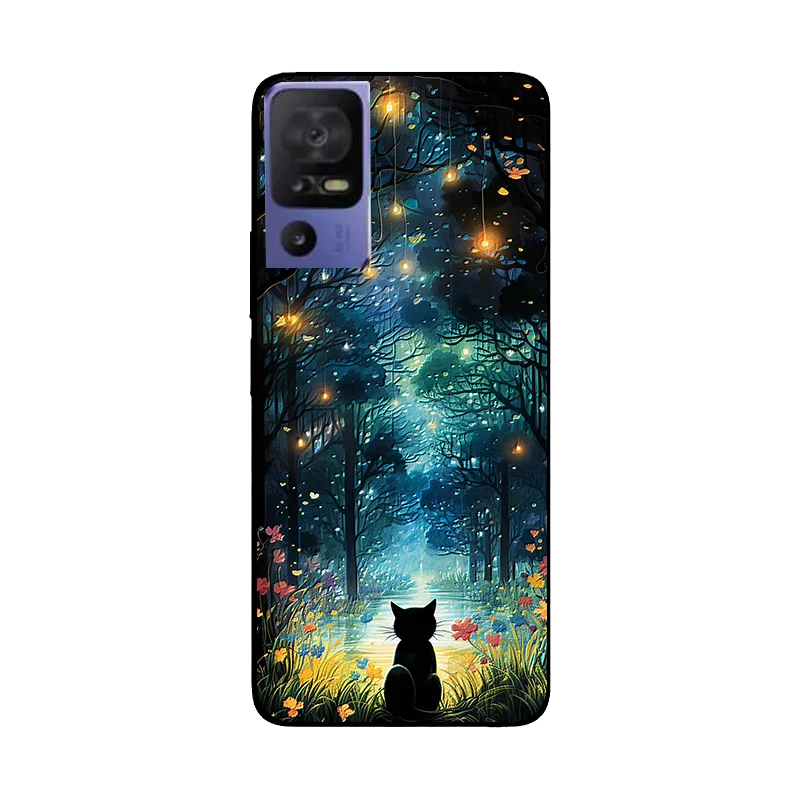 Floral Wolf Soft Silicone Shockproof Phone Case