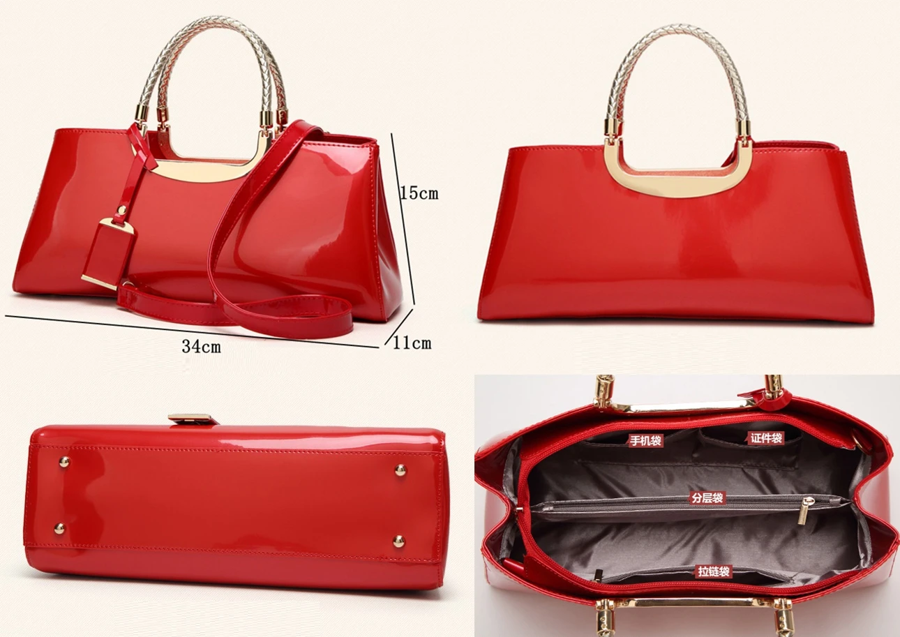 Borsa di Lusso da Designer per Donna 2026, Borsa da Sera Rossa Nera Blu Rosa Beige, Borse da Donna, Sac A Main Femme, Bolso Mujer - immagine 6